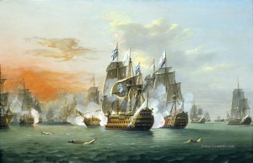 Kriegsschiff Seeschlacht Werke - Thomas Luny Die Schlacht The Saints Seeschlachten